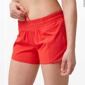 Hotty Hot shorts 4” in Carnation Red